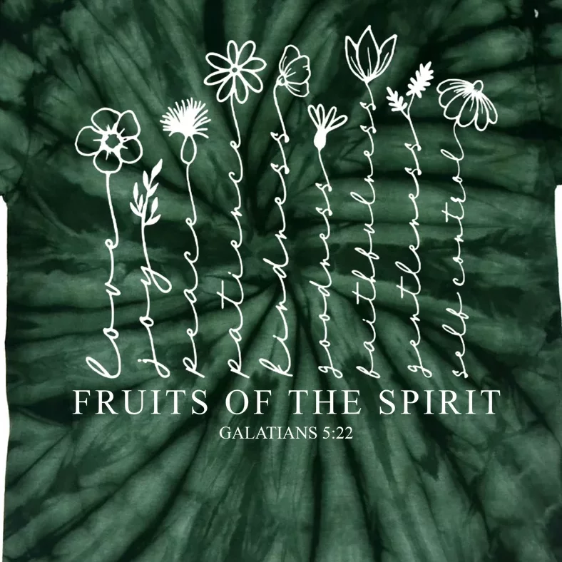 Fruits Of The Spirit Christian Floral Tie-Dye T-Shirt