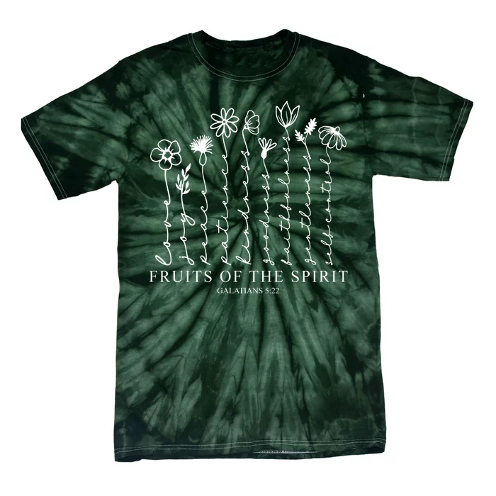 Fruits Of The Spirit Christian Floral Tie-Dye T-Shirt