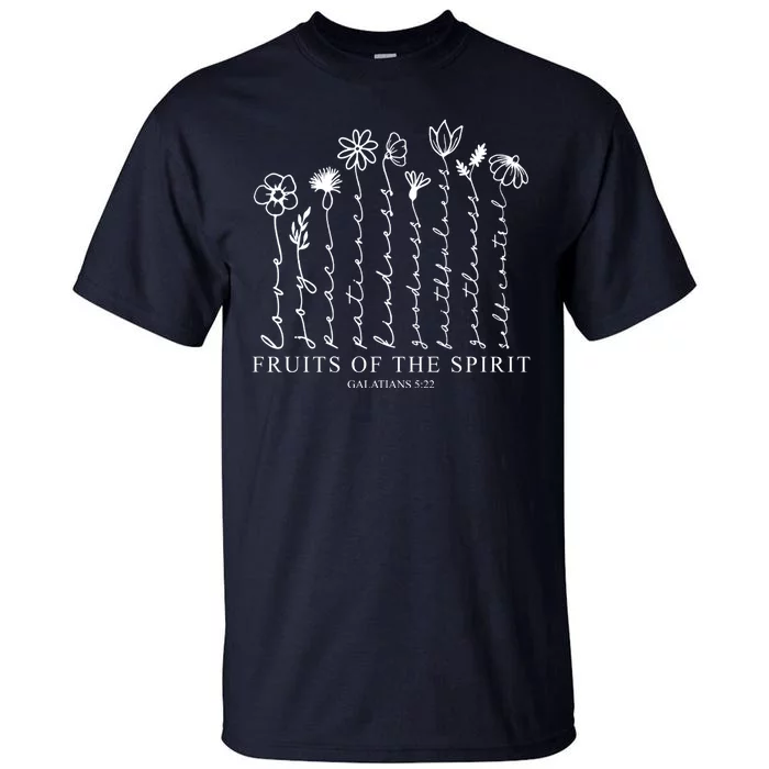 Fruits Of The Spirit Christian Floral Tall T-Shirt