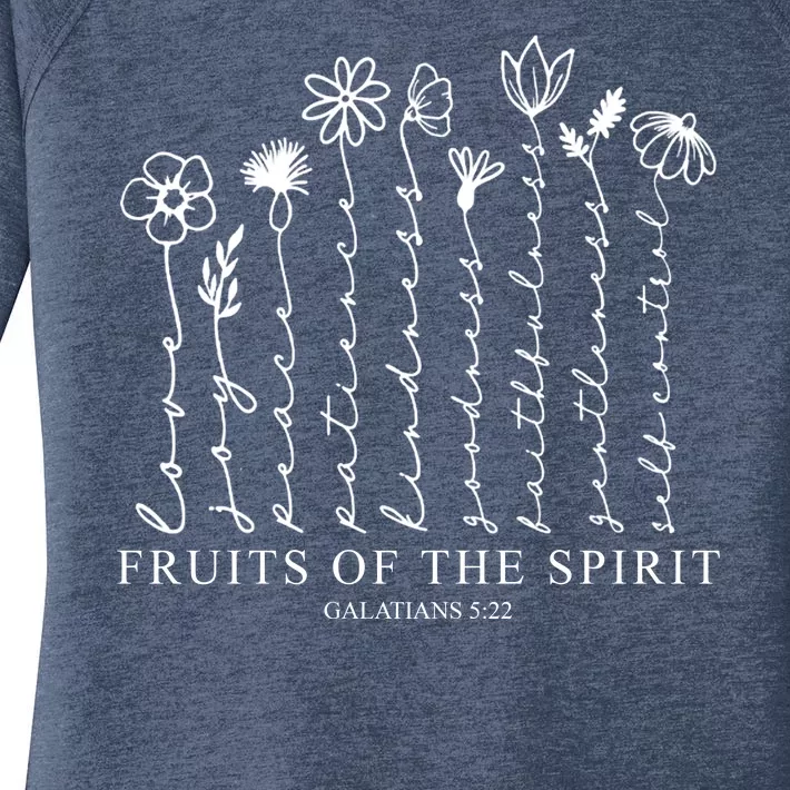 Fruits Of The Spirit Christian Floral Women's Perfect Tri Tunic Long Sleeve Shirt