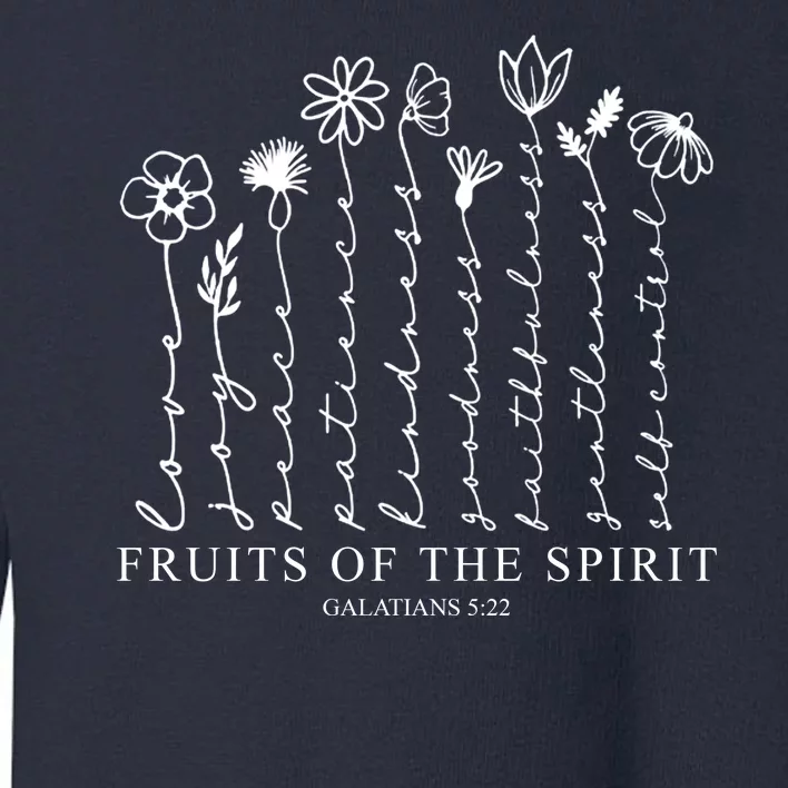 Fruits Of The Spirit Christian Floral Toddler Sweatshirt