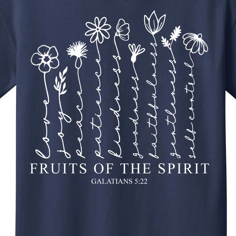 Fruits Of The Spirit Christian Floral Kids T-Shirt