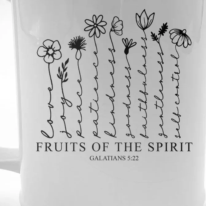 Fruits Of The Spirit Christian Floral Front & Back Beer Stein