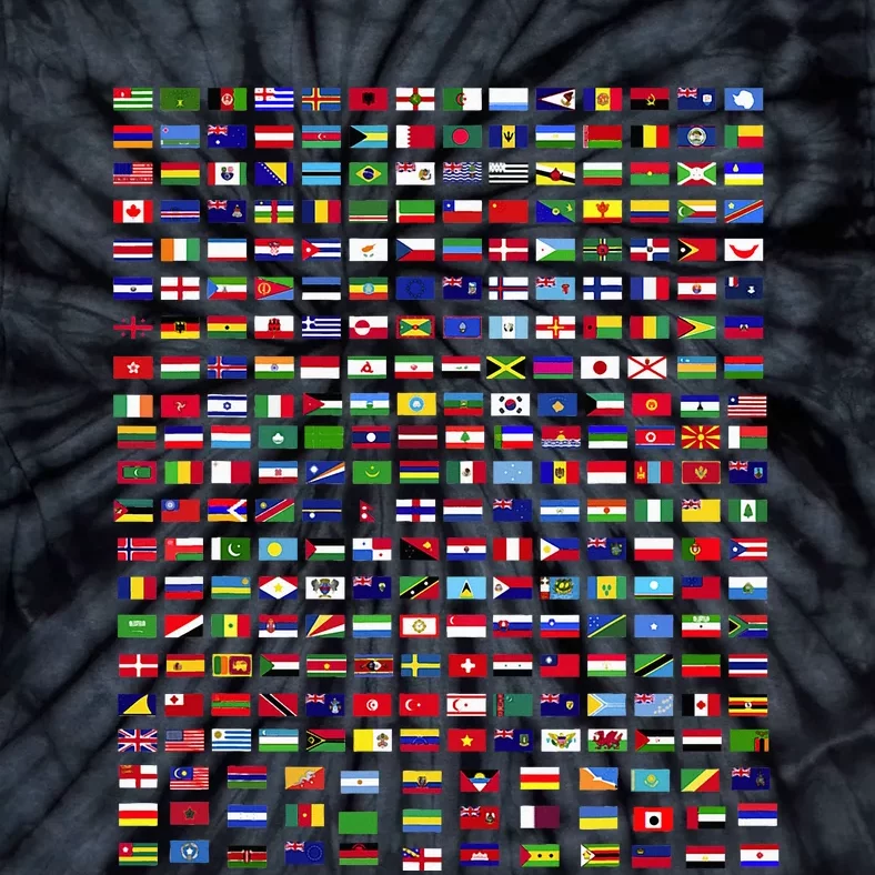 Flags Of The Countries Of The World 287 Flag International Tie-Dye T-Shirt