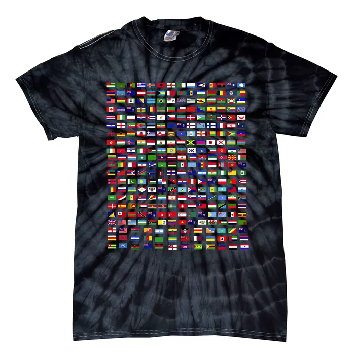 Flags Of The Countries Of The World 287 Flag International Tie-Dye T-Shirt