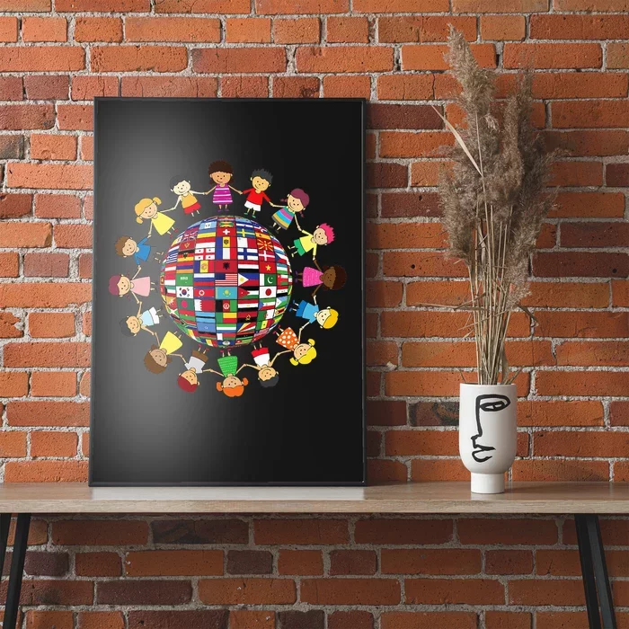 Flags Of The World Cultural Diversity Around The Globe Poster