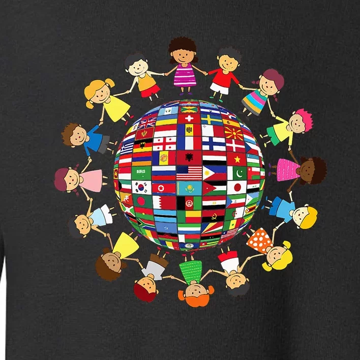 Flags Of The World Cultural Diversity Around The Globe Toddler Sweatshirt