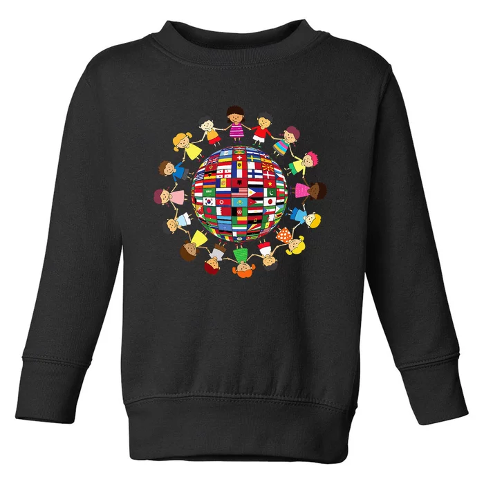 Flags Of The World Cultural Diversity Around The Globe Toddler Sweatshirt