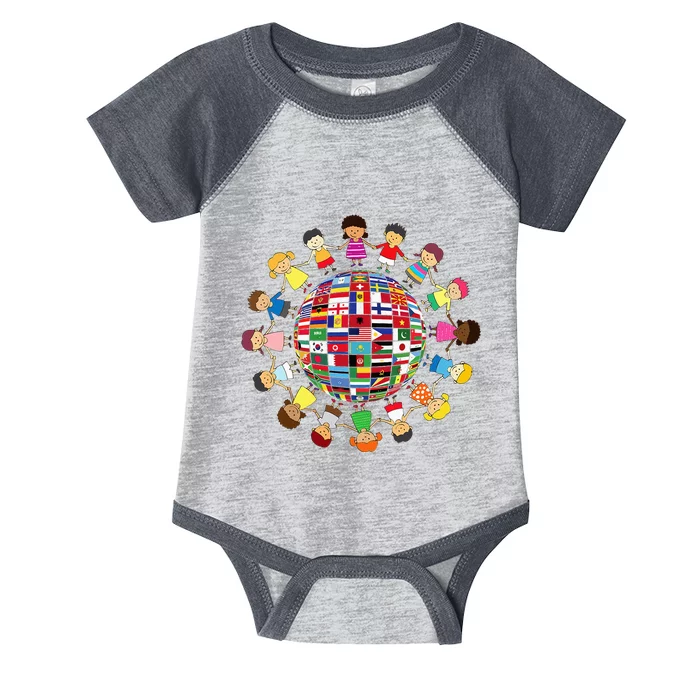 Flags Of The World Cultural Diversity Around The Globe Infant Baby Jersey Bodysuit