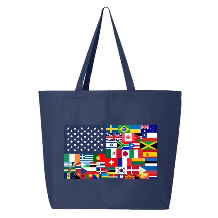 Flags Of The World American Flag We Are All Immigrants Gift 25L Jumbo Tote