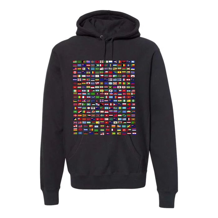 Flags Of The Countries Of The World 287 Flag International Premium Hoodie