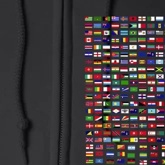 Flags Of The Countries Of The World 287 Flag International Full Zip Hoodie