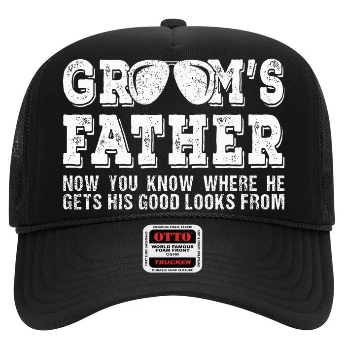 Father Of The Groom Wedding Costume GroomS Father High Crown Mesh Trucker Hat