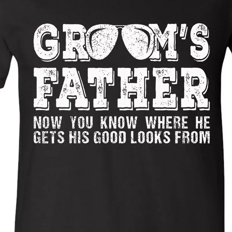 Father Of The Groom Wedding Costume GroomS Father V-Neck T-Shirt