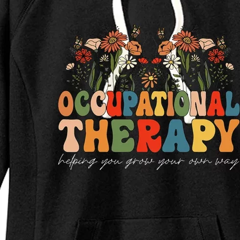 Floral Occupational Therapy Wildflowers Occupational Women's Fleece Hoodie