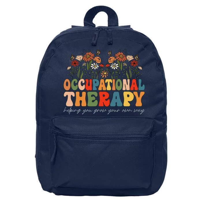 Floral Occupational Therapy Wildflowers Occupational 16 in Basic Backpack