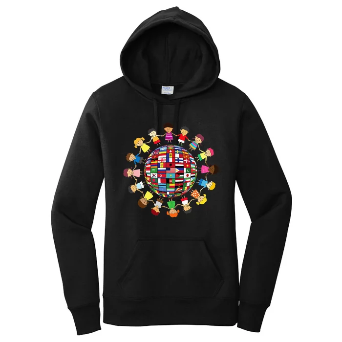 Flags Of The World Cultural Diversity Around The Globe Women's Pullover Hoodie