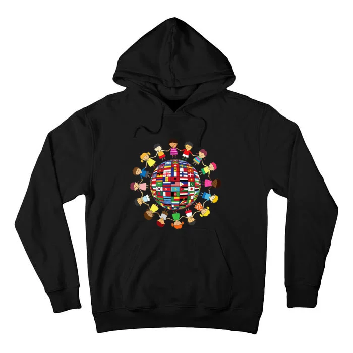 Flags Of The World Cultural Diversity Around The Globe Tall Hoodie