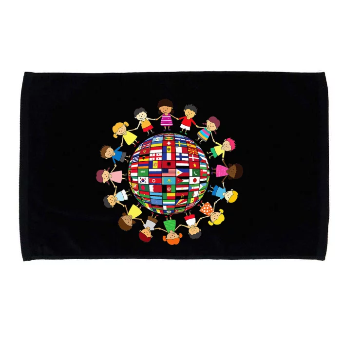 Flags Of The World Cultural Diversity Around The Globe Microfiber Hand Towel