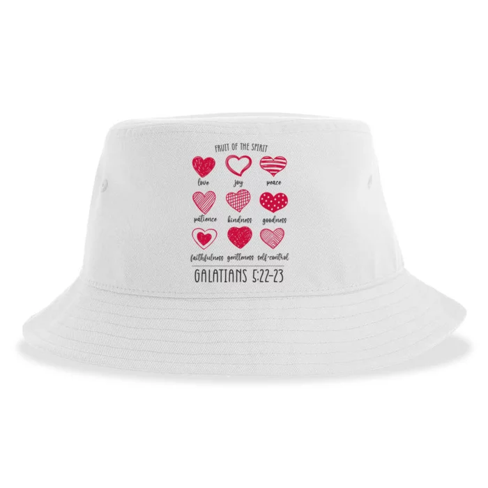 Fruit Of The Spirit Heart Galatians 5 22 23 Sustainable Bucket Hat