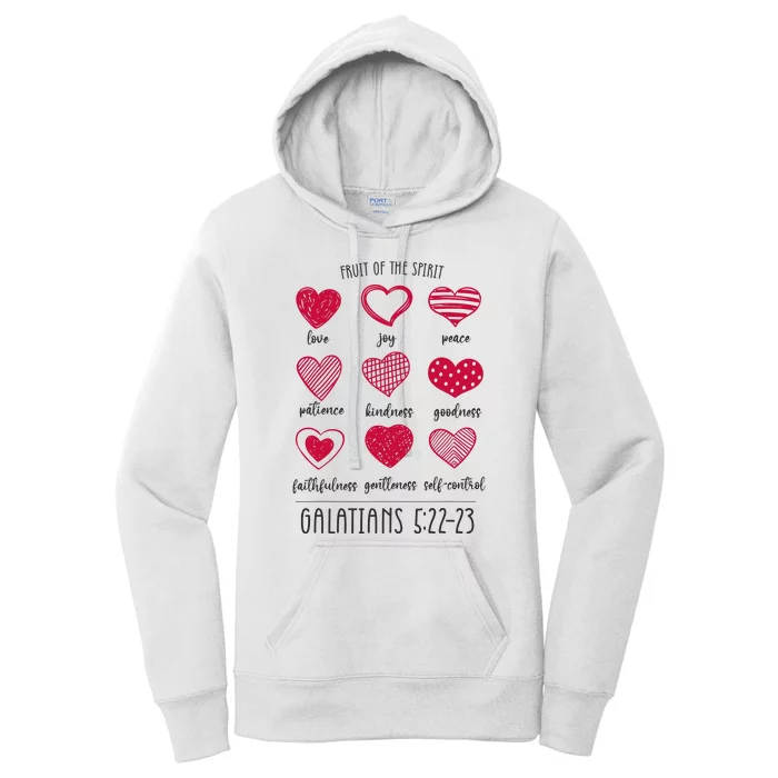 Fruit Of The Spirit Heart Galatians 5 22 23 Women's Pullover Hoodie