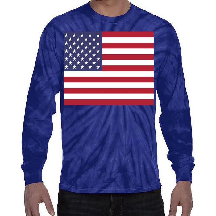 Flag of the United States USA American Tie-Dye Long Sleeve Shirt