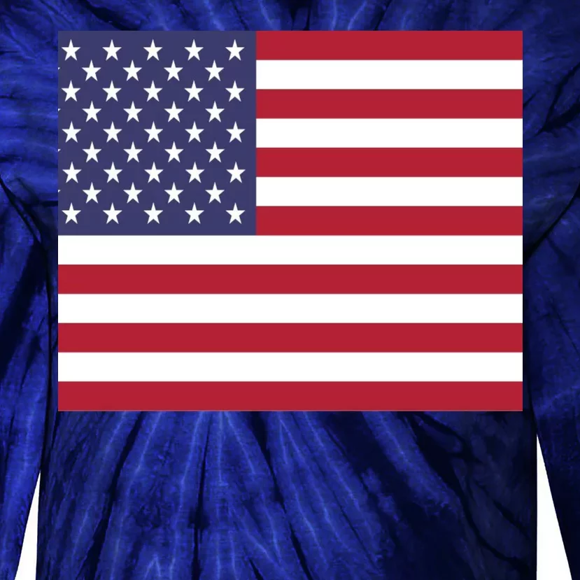 Flag of the United States USA American Tie-Dye Long Sleeve Shirt