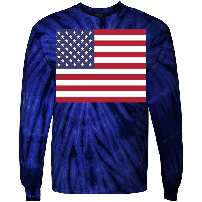 Flag of the United States USA American Tie-Dye Long Sleeve Shirt