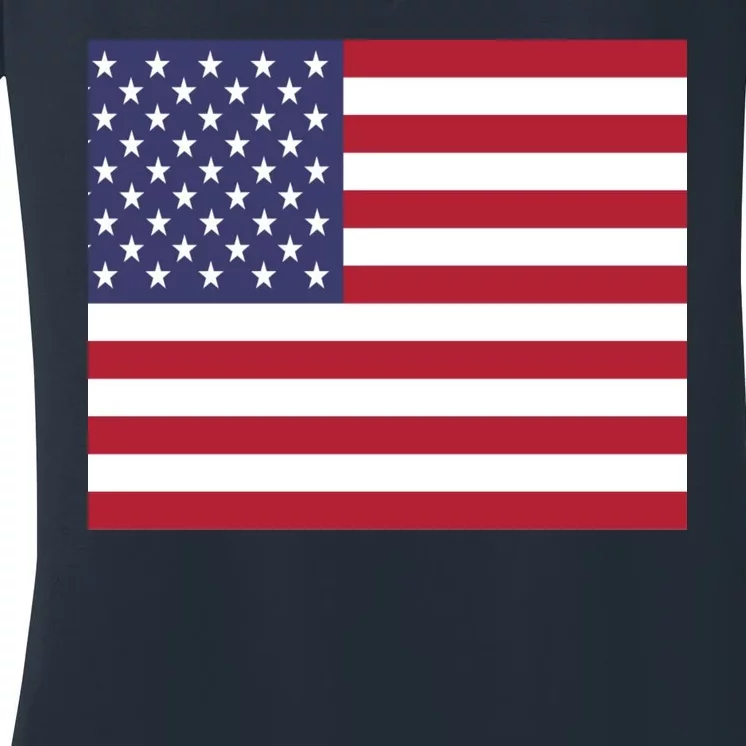 Flag of the United States USA American Women's V-Neck T-Shirt