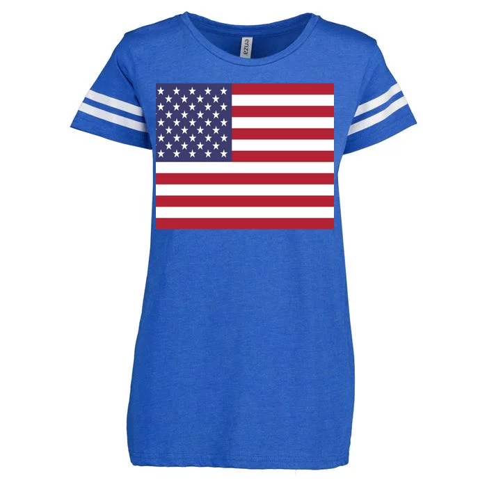 Flag of the United States USA American Enza Ladies Jersey Football T-Shirt