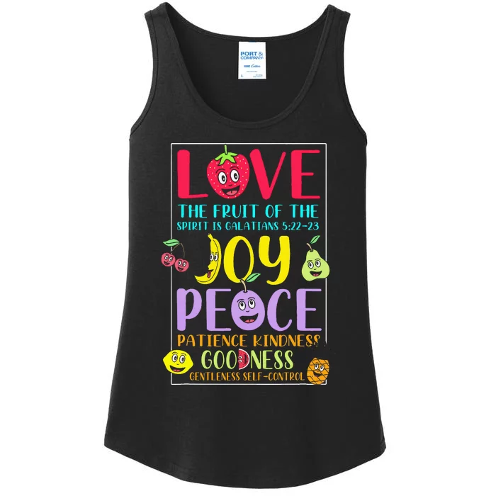 Fruit Of The Spirit Galatians Inspirational Christian Faith Ladies Essential Tank