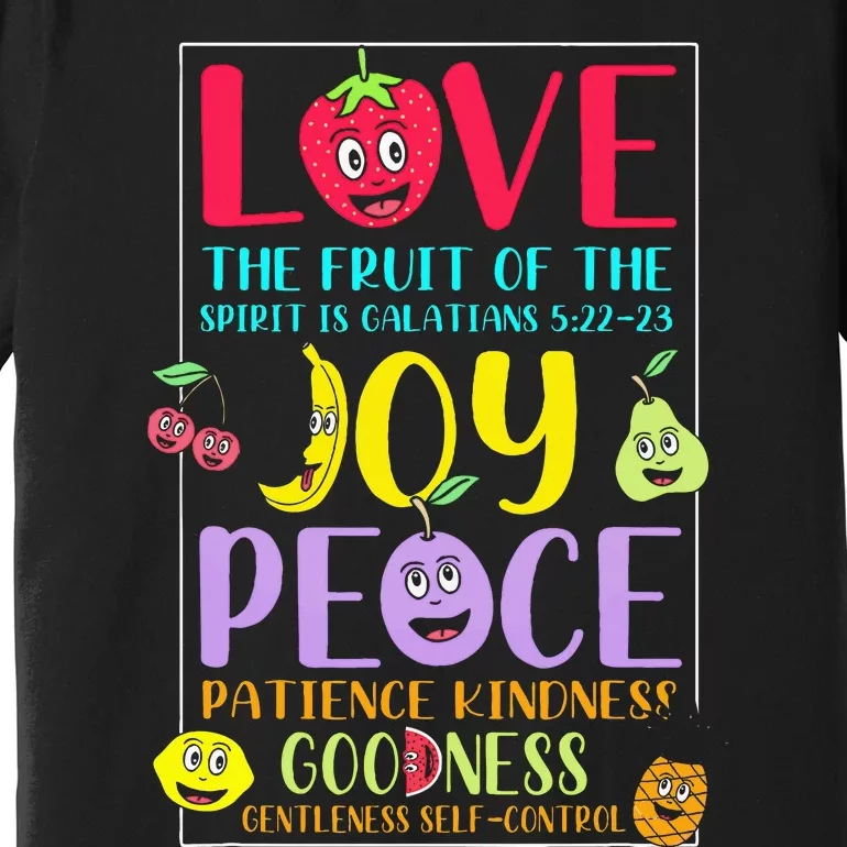 Fruit Of The Spirit Galatians Inspirational Christian Faith Premium T-Shirt