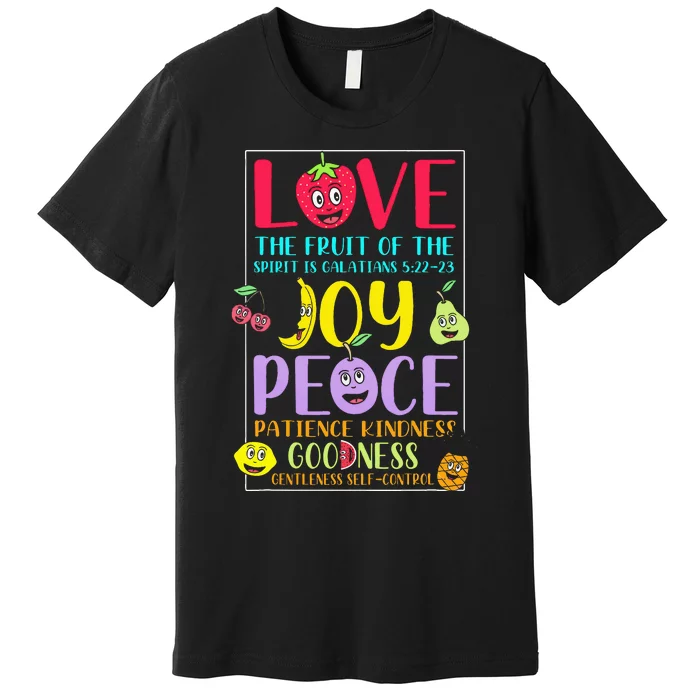 Fruit Of The Spirit Galatians Inspirational Christian Faith Premium T-Shirt