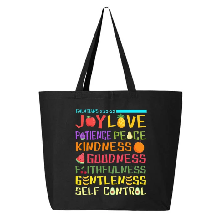 Fruit Of The Spirit Christian Bible Verse 25L Jumbo Tote