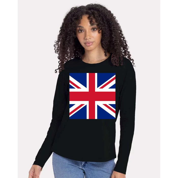 Flag of the United Kingdom of Great Britain Womens Cotton Relaxed Long Sleeve T-Shirt