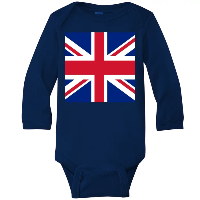 Flag of the United Kingdom of Great Britain Baby Long Sleeve Bodysuit