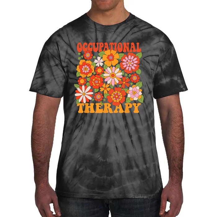 Floral Occupational Therapy Funny OT Therapist Assistant Tie-Dye T-Shirt