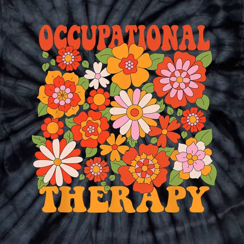 Floral Occupational Therapy Funny OT Therapist Assistant Tie-Dye T-Shirt