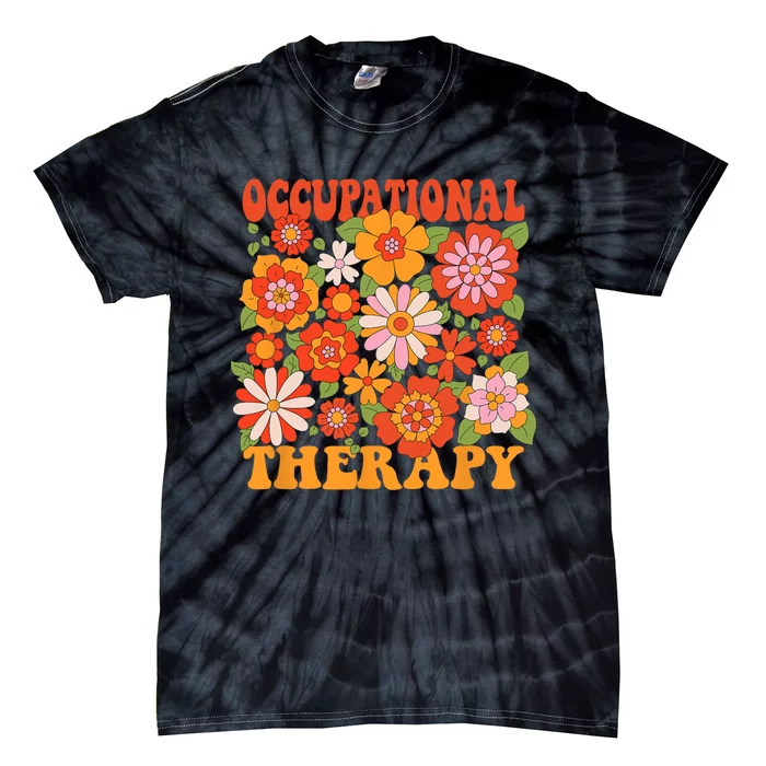 Floral Occupational Therapy Funny OT Therapist Assistant Tie-Dye T-Shirt