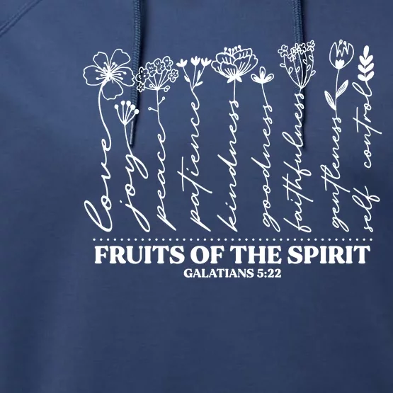 Fruits Of The Spirit Galatians 5:22 Performance Fleece Hoodie