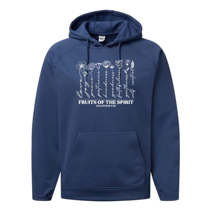 Fruits Of The Spirit Galatians 5:22 Performance Fleece Hoodie