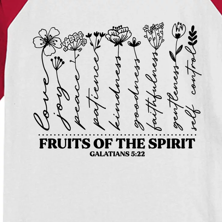 Fruits Of The Spirit Galatians 5:22 Kids Colorblock Raglan Jersey