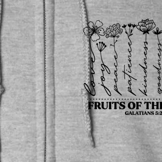 Fruits Of The Spirit Galatians 5:22 Full Zip Hoodie