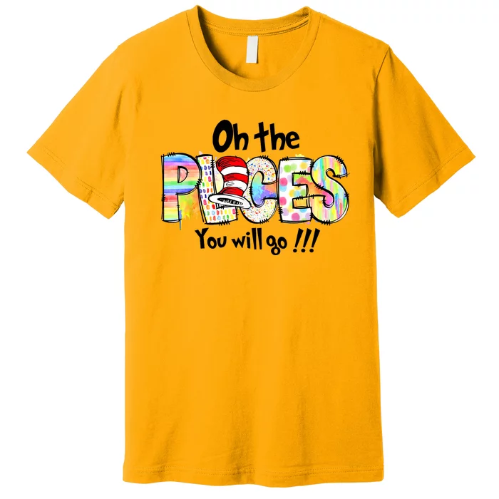 Funny Oh The Places Youll Go When You Read Premium T-Shirt