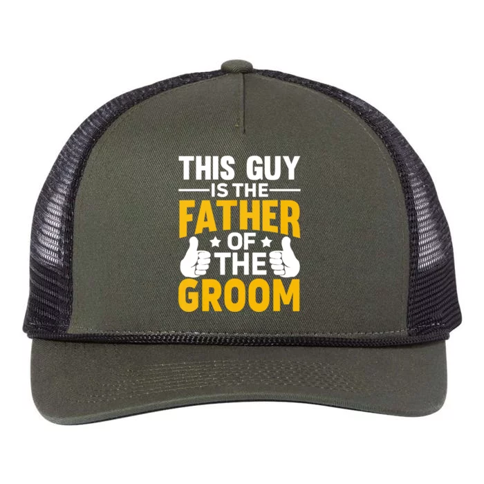 Father Of The Groom Bachelor Party Wedding For Dad Retro Rope Trucker Hat Cap