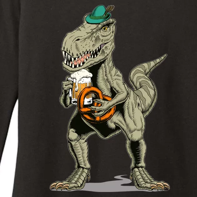 Funny Oktoberfest Tyrannosaurus Rex T Rex Dinosaur Womens CVC Long Sleeve Shirt