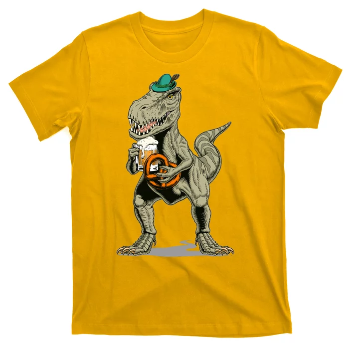 Funny Oktoberfest Tyrannosaurus Rex T Rex Dinosaur T-Shirt