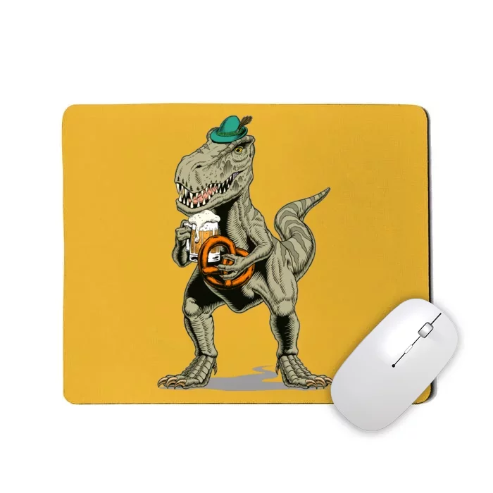 Funny Oktoberfest Tyrannosaurus Rex T Rex Dinosaur Mousepad