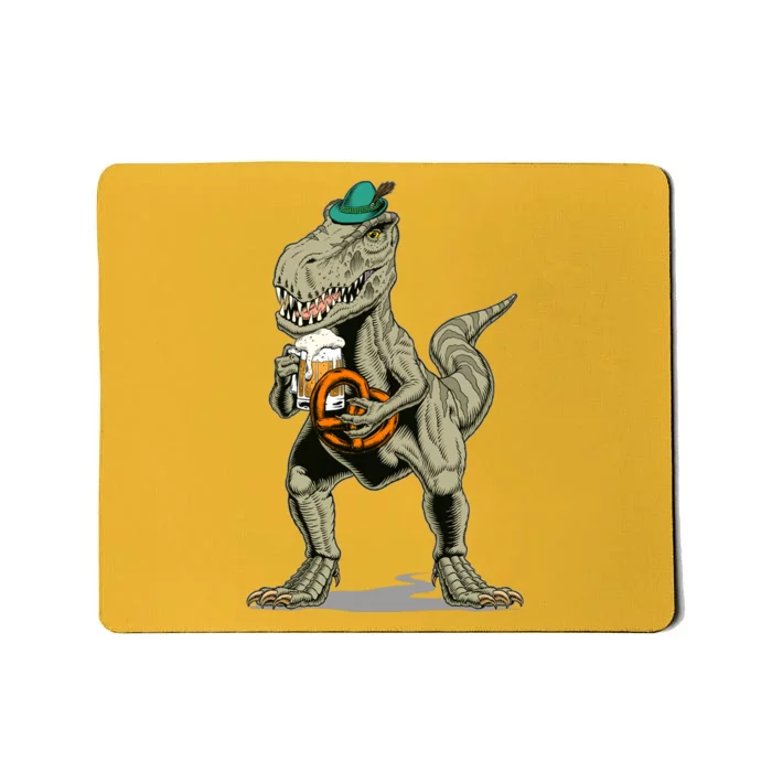 Funny Oktoberfest Tyrannosaurus Rex T Rex Dinosaur Mousepad