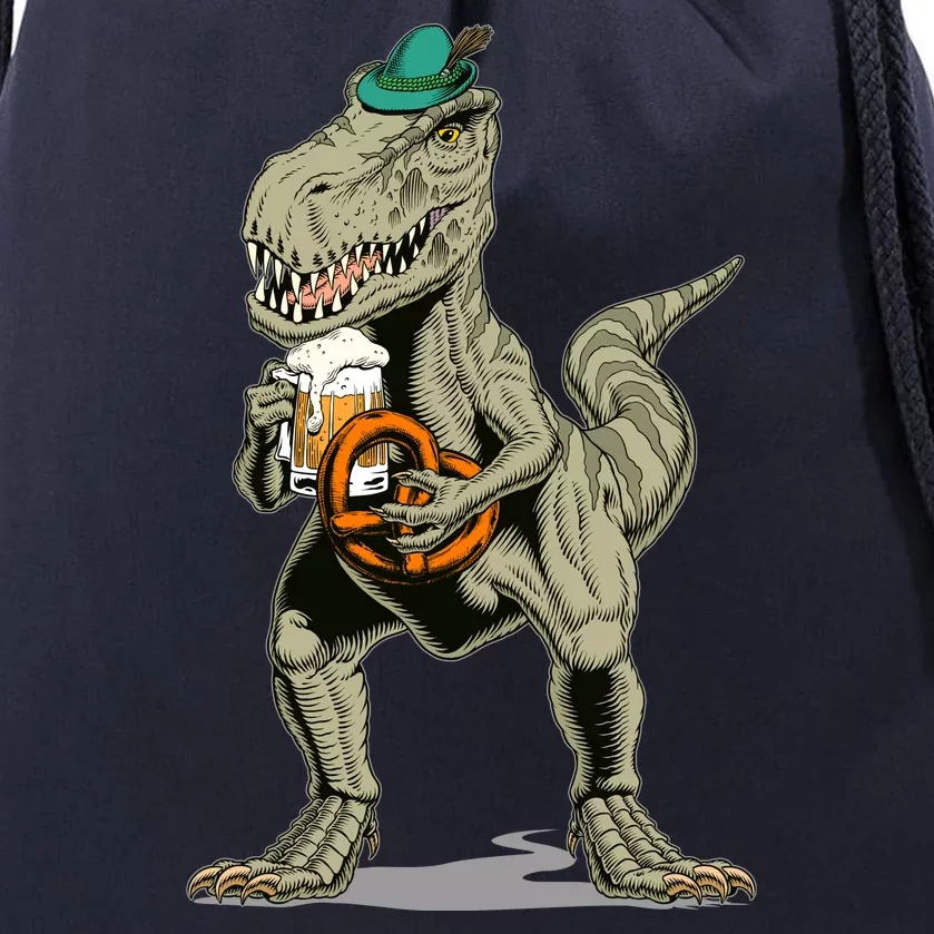 Funny Oktoberfest Tyrannosaurus Rex T Rex Dinosaur Drawstring Bag